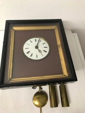 Tolle antike Wanduhr aus der Zeit des Biedermeier 2 gewichtig voll intakt