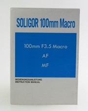Bedienungsanleitung Soligor 100mm 100 mm Macro 3.5 AF MF Instruction