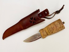 HELLE Outdoor- / Jagdmesser mit Lederscheide – gebraucht