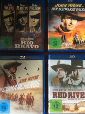 John Wayne Western [4 BLU RAY] Red River Comancheros schwarze Falke Rio Bravo