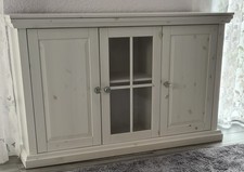 Kommode Anrichte Schrank Küchenschrank Kiefer Shabby Chic Weiß Landhaus