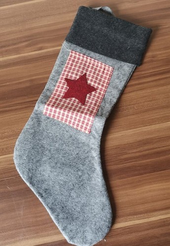 Nikolausstiefel grau filz - nikolausstiefel,