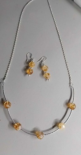 Zitrin set versilbert - zitrin,