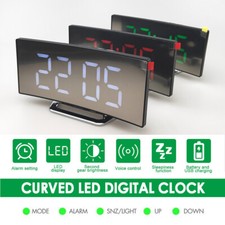 7" LED Wecker Digital Alarmwecker Temperatur Uhr Schlummerfunktion Tischuhr