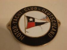 Auto-Plakette / Plakette – MOTOR-YACHT-CLUB v. DEUTSCHLAND / Berlin Wannsee