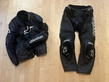 2 Tlg Herren  Motorradkombi Gr. 54 von Alpinestars Echtes Leder - TOP