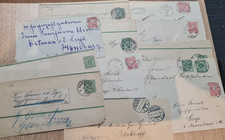 Posten Belege 11 Stück Krone-Adler Klaucke-stempel dabei,