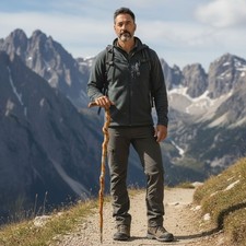 Wanderstock Knotenstock Spazierstock Stenz Holz Vintage Spazieren gehen 