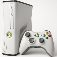 Microsoft Xbox 360 Slim Konsole Spielekonsole + Controller weiß glänzend