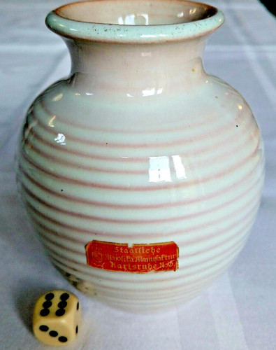 Karlsruher majolika vase - karlsruher,