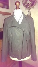 TCM Biker - Jacke grau Gr. 42 Kunst - Leder- Jacke anthrazit wie neu Leder Optik
