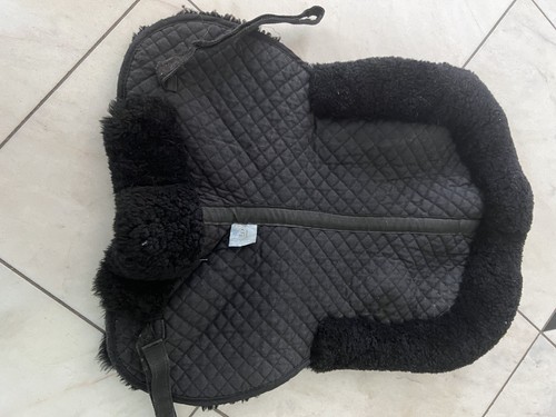 Lammfell sattelpad schwarz - lammfell,
