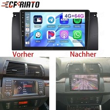 4GB+64GB Apple Carplay Für BMW 5er E39 X5 E53 E38 Autoradio GPS Navi WLAN RDS BT