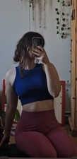 Blaues CROP-TOP, XS