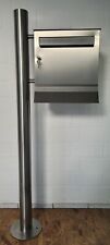 HEIBI Original Standbriefkasten Edelstahl mit Zeitungsfach
