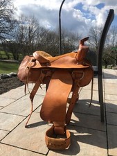 western Sattel voll Leder mit Lammfell unbenutzt original aus Amerika 