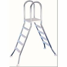 Hochbeckenleiter V2A Edelstahl 2 x 5 Stufen f. Schwimmbecken 1,50 m Tiefe Pool