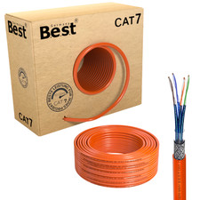 CAT.7 Verlegekabel BEST Gigabit Netzwerkkabel KUPFER Lan 1000Mhz S/FTP AWG 25