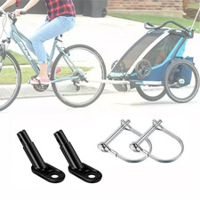 2x Fahrrad Anhängerkupplung mit Sicherungsstift Kinderwagen Kupplung Praktisch