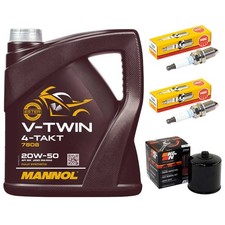 Öl 4L Set Inspektion Ölfilter Zündkerzen für BMW R 1150 GS R21 R1150 1999-2004