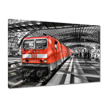 Leinwand Bild Wandbild Canvas Print Zug in Berlin Nr. H1145_PC