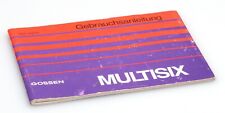 Original Gossen Bedienungsanleitung für den Gossen Multisix