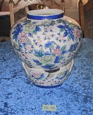 Große Porzellan Bauch-Vase mit Ständer / "Muster" Blumen & Goldverzierung /Nr.33