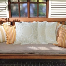 Französisches Spitzenkissen, Landhausstil, Boho-Stil, für Sofa, Sessel