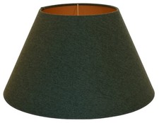 Lampenschirm Tischlampe Stehlampe Größen 25-50 E27/E14 Kieferngrün-Golden AVOLA