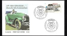 BRD 2006:  FDC 100 Jahre einheitliche deutsche KFZ-Kennzeichen, MiNr. 2551
