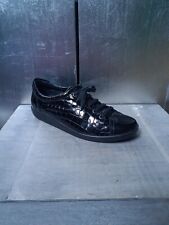 Neuwertige ECCO Halbschuhe Gr 38 schwarz Lackleder Schnürschuhe Mokassins #1570