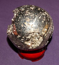 Pyrit, Kugel, Peru, poliert