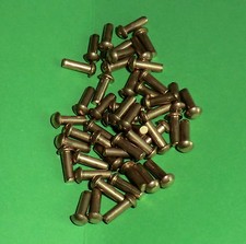 50 Messing Halbrundnieten  Vollnieten Nieten DIN 660 Halbrundkopf 2x6