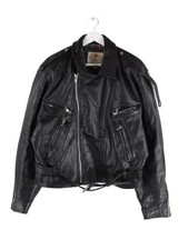 Vintage 00s Leder Biker Jacke