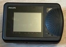 Deko Bastler Vintage 3“LCD Color TV • Philips 3LC3150 • Tragbarer TV & Radio |K