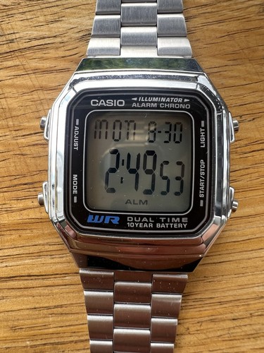 Casio a178w uhr chrom - a178w,