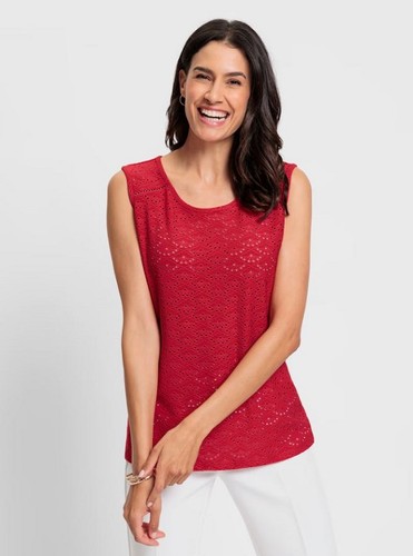 Top rot damen shirttop mit - rot,