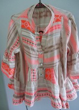 tolle Bluse im Tunika Stil neu Größe M in beige,braun,koralle