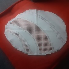 Hardanger Tischdecke  "Osterei" Handarbeit unbenutzt