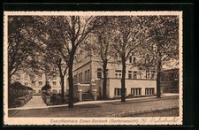 Essen-Borbeck, Ansichtskarte, Gartenansicht des Exerzitienhaus 1930 