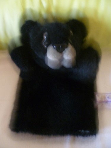 Handpuppe schwarzer bär - "schwarzer, bär"