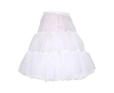 Petticoat Tüllrock Dirndl Rock FaschingUnterrock 50er 60er Jahre Weiß Kurz 45cm