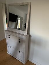 schuhschrank weiß mit Spiegel