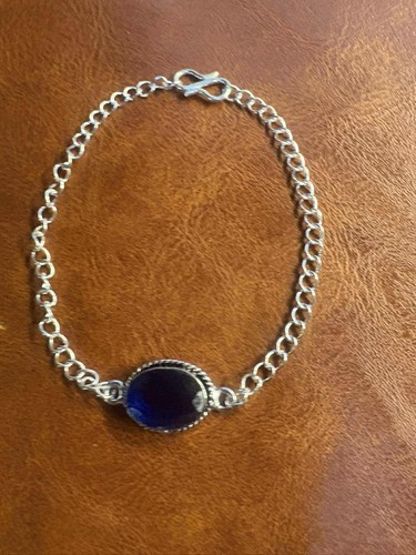Saphir armband silber 925 - saphir,