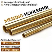Messing Rohr Messingrohr Rundrohr Außen 0,8-19mm 300mm Länge 0,15-3mm Wandstärke