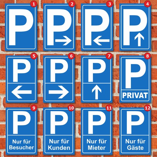 Parkplatzschild wunschtext alu - parkplatzschild,