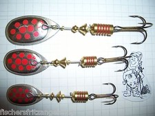 Original Mepps Spinner Aglia silber mit rote Punkte  zum Sparpreis