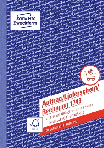 Avery zweckform formularbuch - avery,