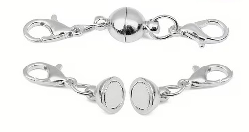 Magnetverschluss silber rund
