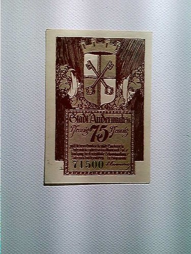 Notgeld stadt andernach 75 - notgeld,, andernach,